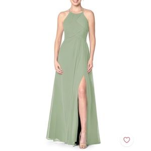 Azazie Ginger Allure Bridesmaid dress. Dusty Sage.
